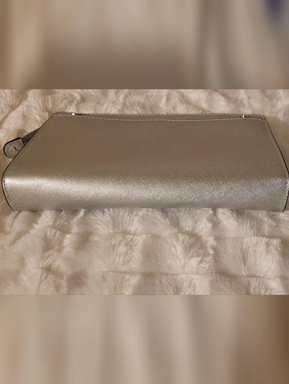 Silver Michael Kors Purse - Crosbody/Shoulder or Clutch - LIKE NEW - Picture 7 of 14